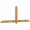 Ekena Millwork Eugene Rough Sawn Timber Gable Bracket, Western Red Cedar, 84"W x 31"H x 2"D x 4"F, 9/12 Pitch GBW084X31X0204EUG00RWR - alternate 3
